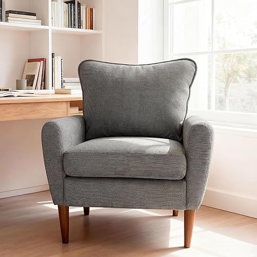 OLIXIS Comfy Mid-Century Reading Chair with Pillow