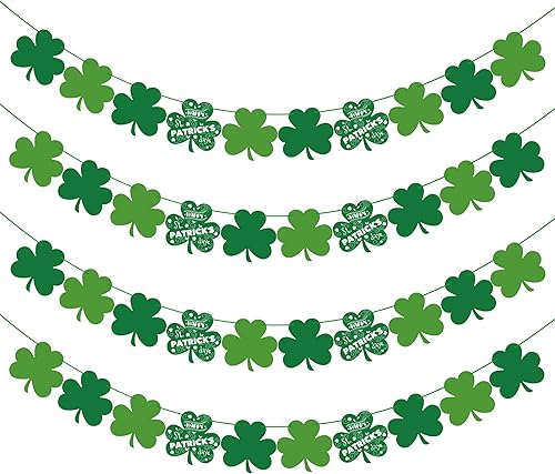 St Patrick's Day Shamrock Clover Banner - 40 Pack